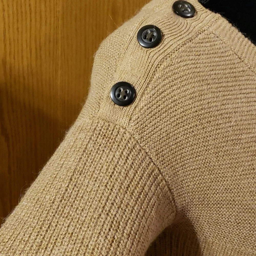 J crew tan alpaca blend short sleeve sweater